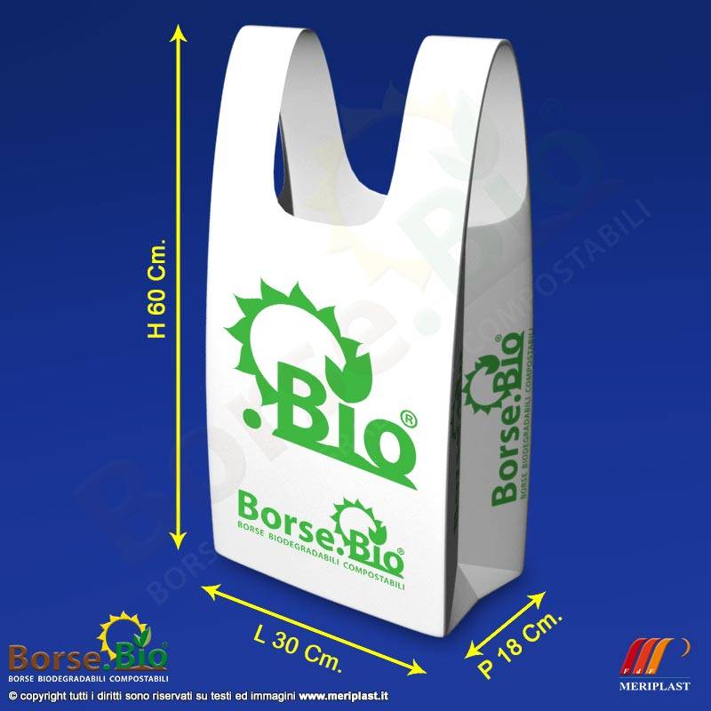 Shoppers Maxi 30 X 60 Cm Materbi Bianco Scatola 500 Pezzi - Foto 2